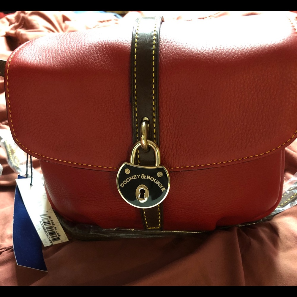 Authentic Red Dooney & Bourke Flap Crossbody